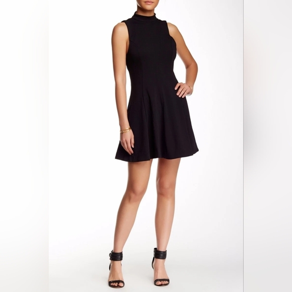 Free People Dresses & Skirts - Free People Layla Fit & Flare Ponte Knit Dress in black Size S